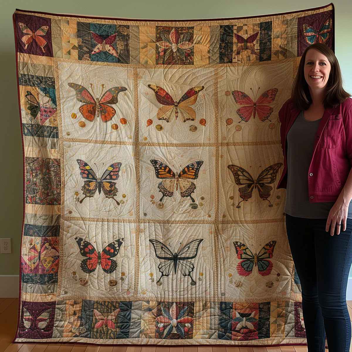 Butterflies WJ2507010CL Quilt