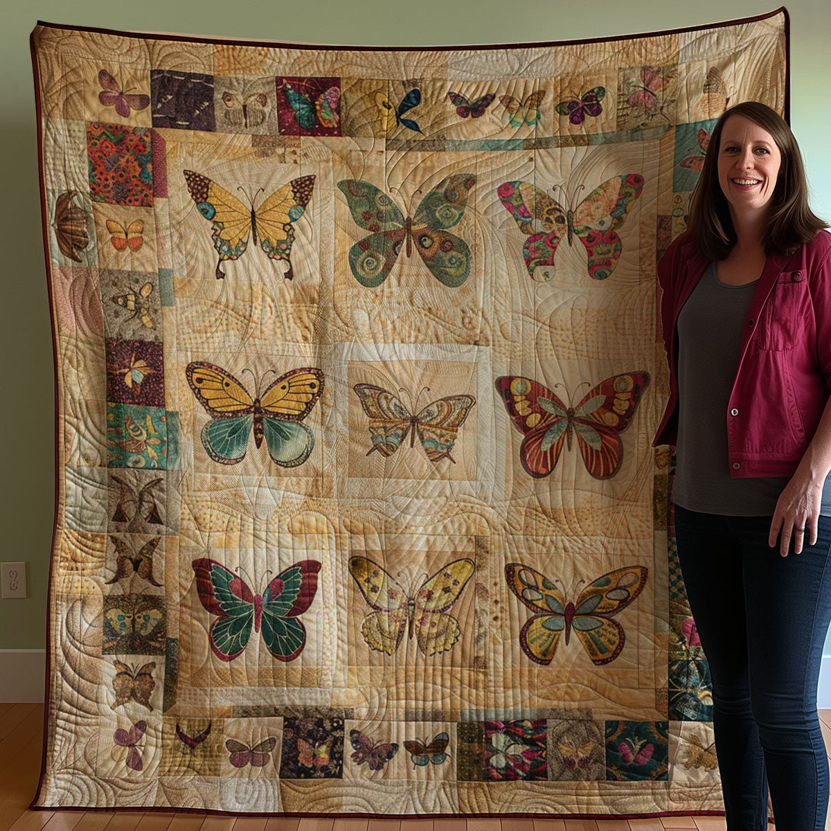 Butterflies WJ2607002CL Quilt