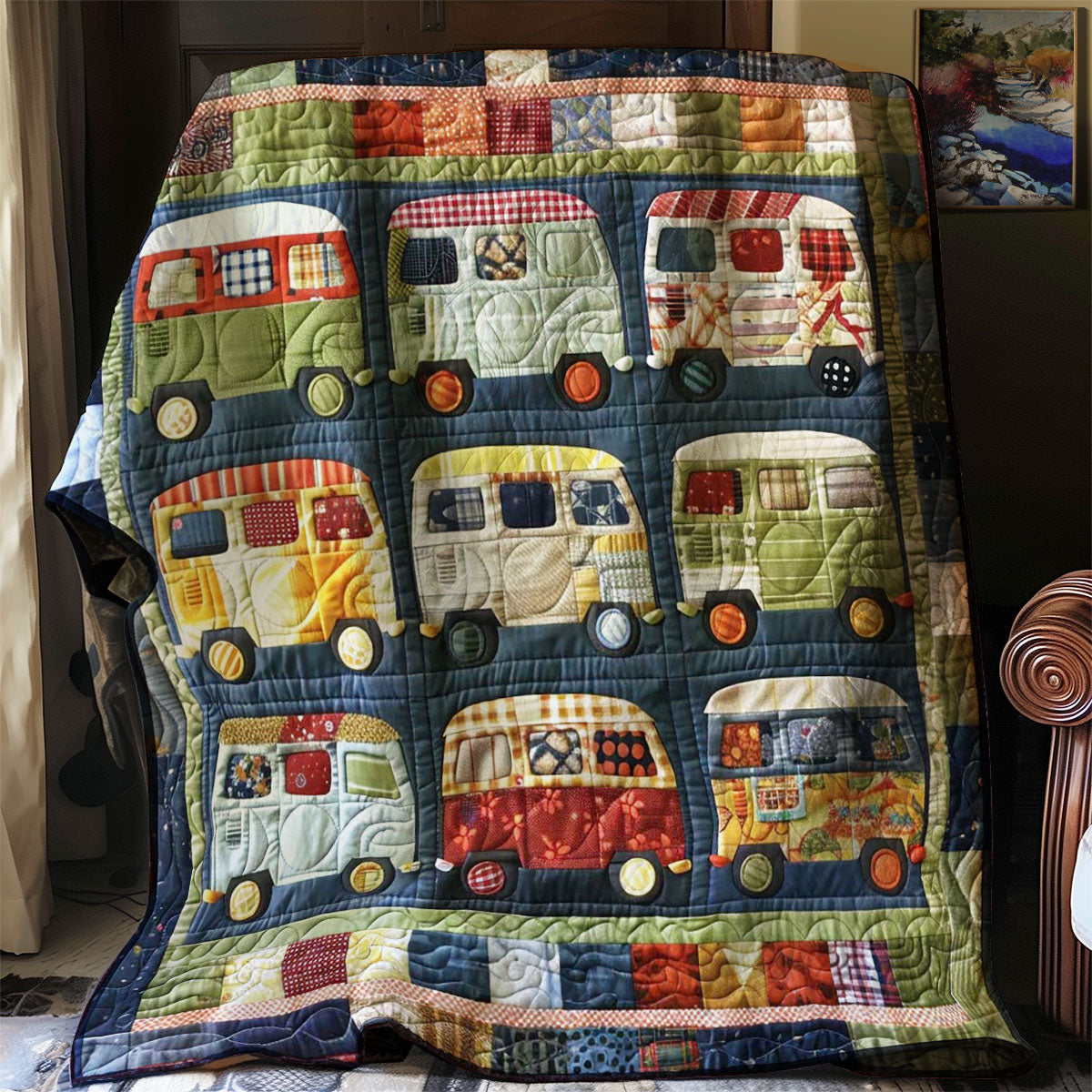 Camper Van WJ0108002CL Quilt – Cozzyhomes