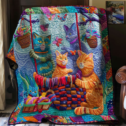 Cat In The Wool Basket WJ1308008CL Quilt