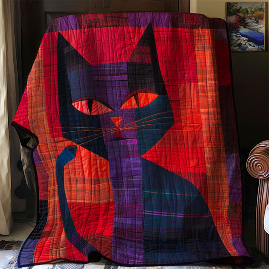 Charm Of Feline Silhouettes WJ1908005CL Quilt