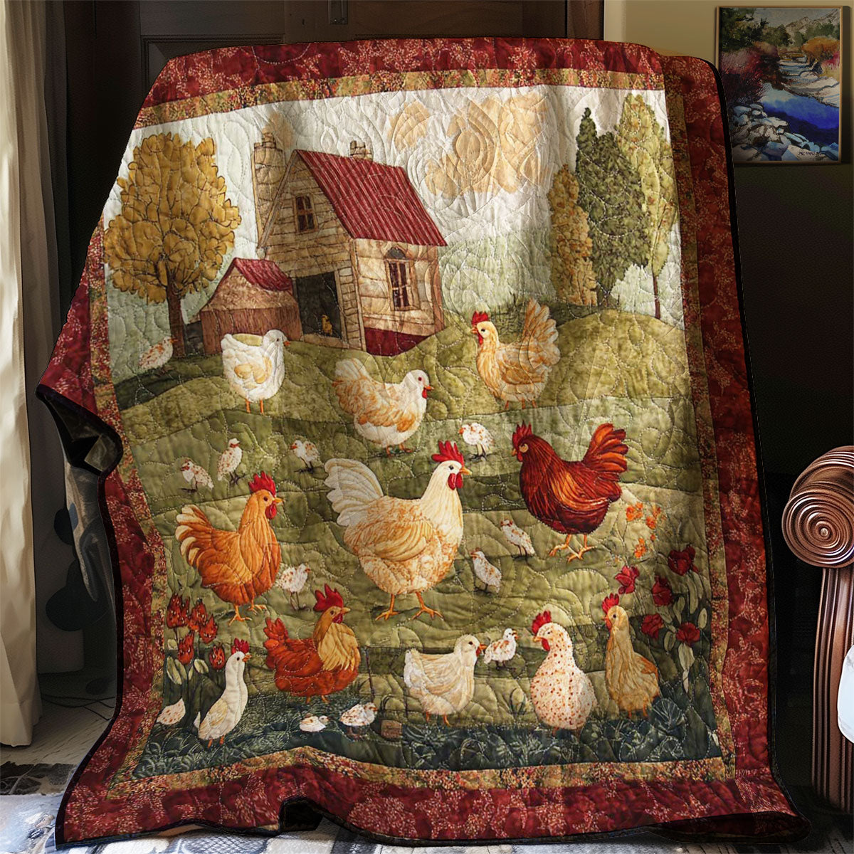 Chicken Yard WJ0808010CL Quilt