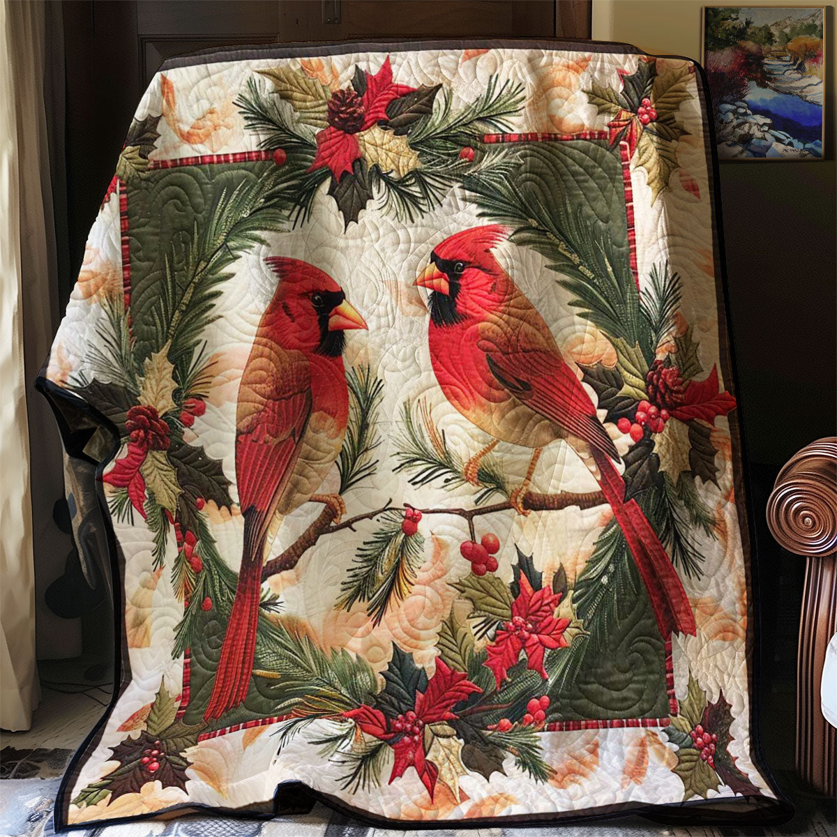 Christmas Cardinal WJ1908008CL Quilt