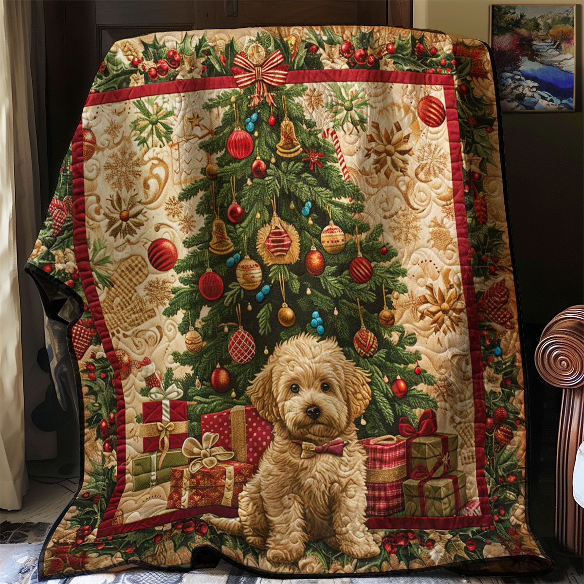 Christmas Dog WJ0509004CL Quilt