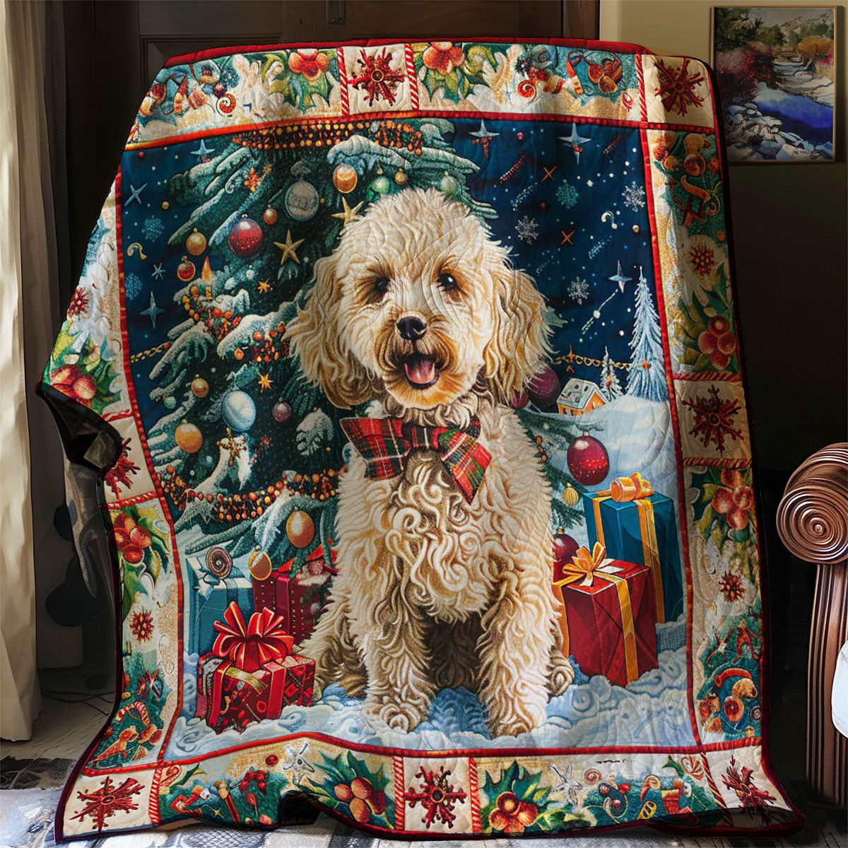 Christmas Dog WJ0609001CL Quilt