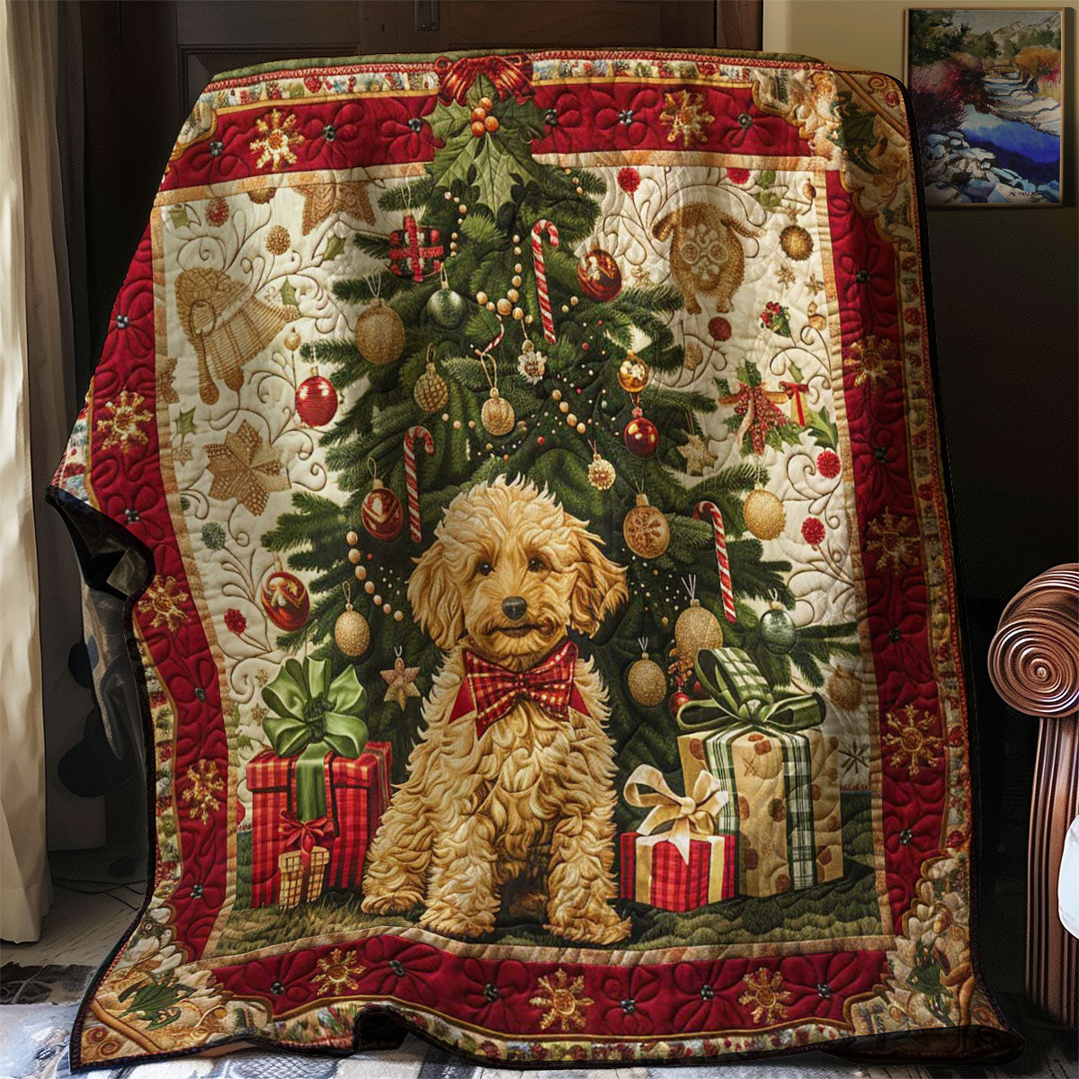 Christmas Dog WJ0609002CL Quilt
