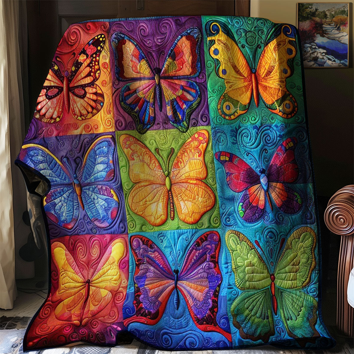 Colorful Butterflies WJ0509005CL Quilt