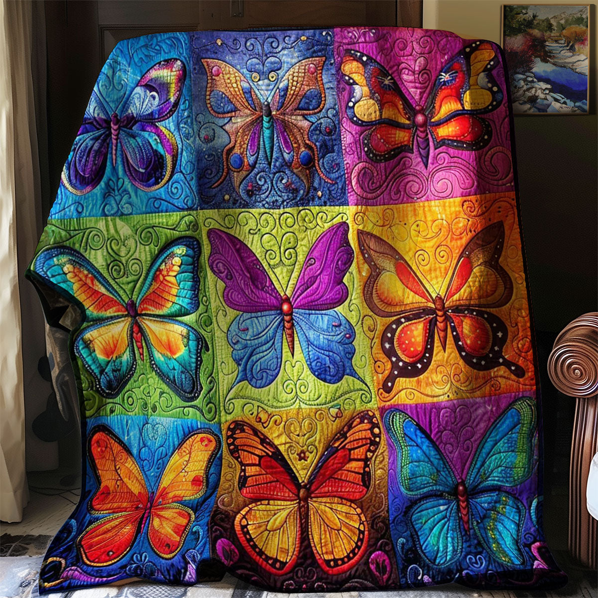 Colorful Butterflies WJ2308002CL Quilt