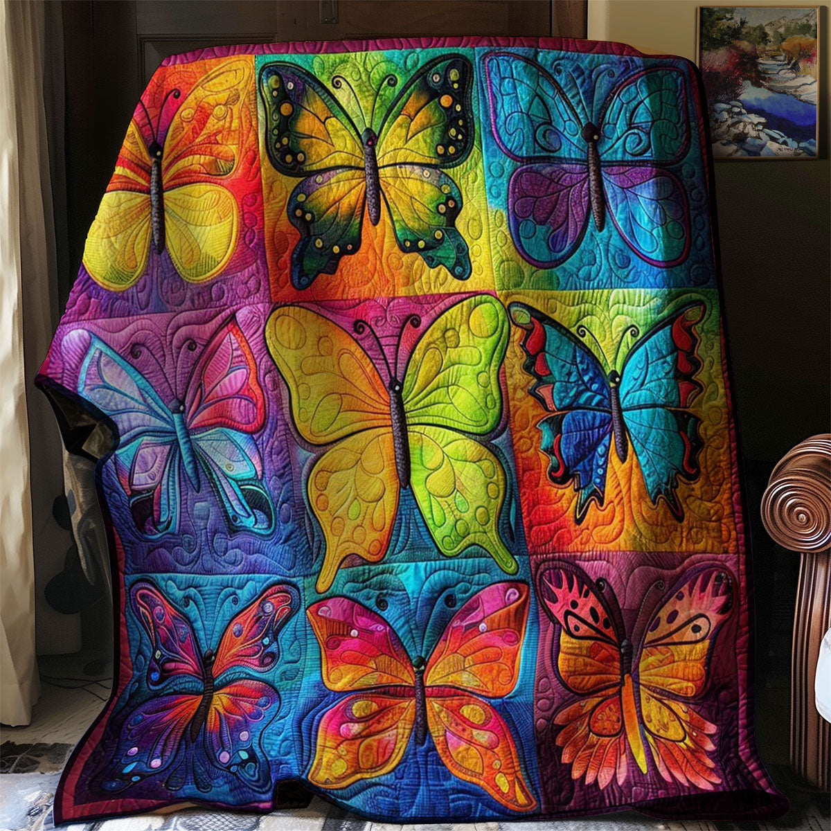 Colorful Butterflies WJ2408007CL Quilt