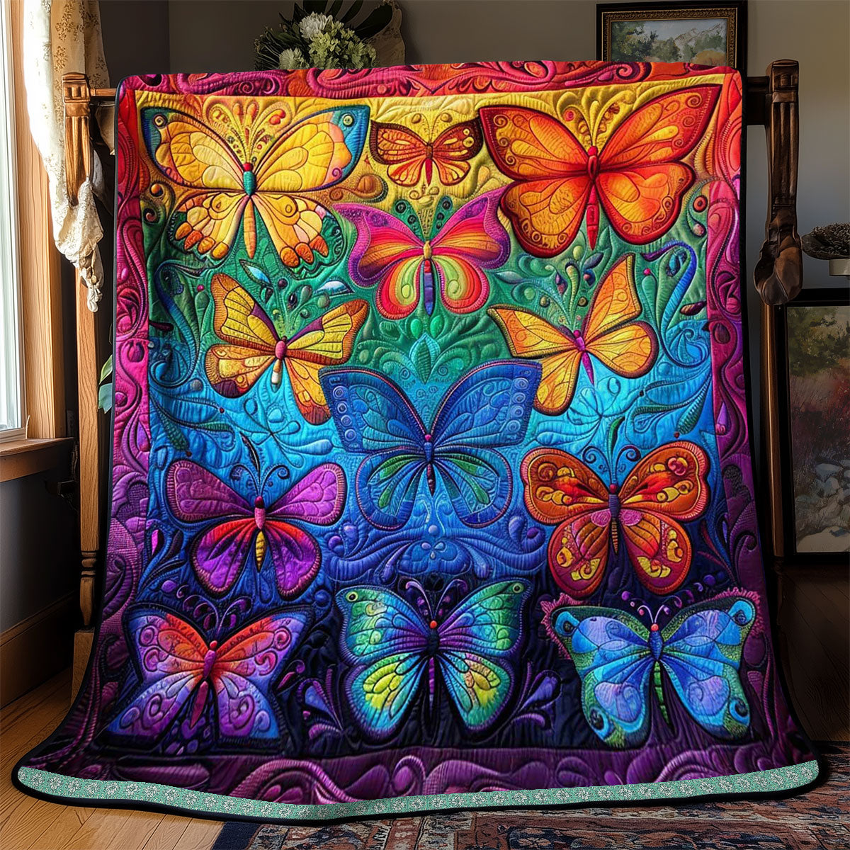 Colorful Butterflies WJ2908002CL Quilt