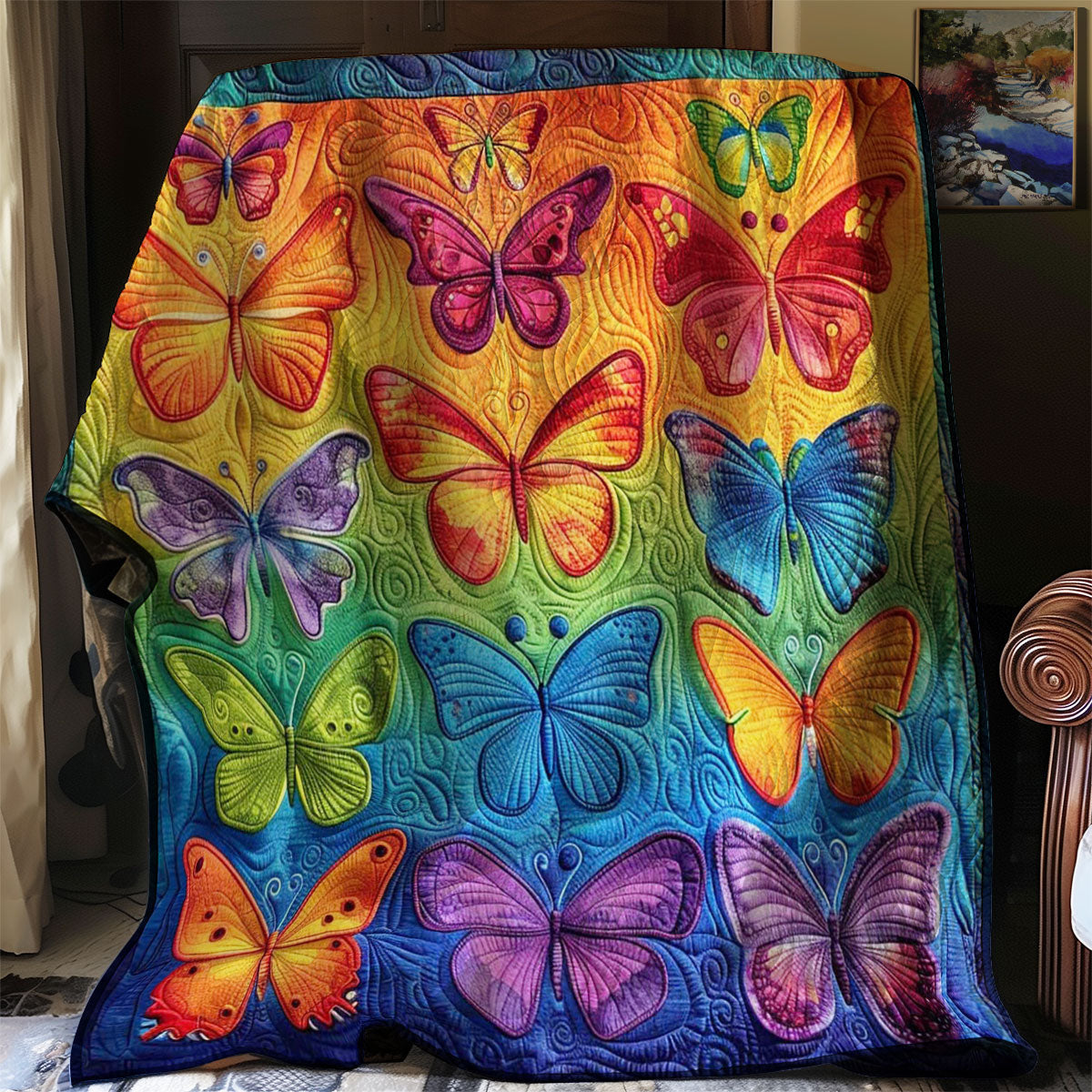 Colorful Butterflies WJ3008009CL Quilt