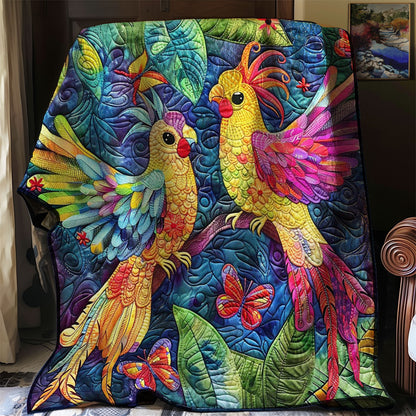 Colorful Cockatiel Couple WJ2308009CL Quilt