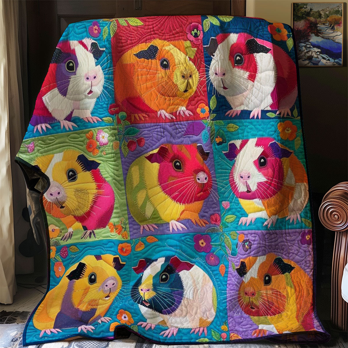 Colorful Guinea Pigs WJ0509010CL Quilt