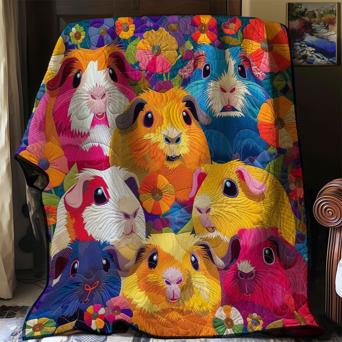 Colorful Guinea Pigs WJ0509011CL Quilt