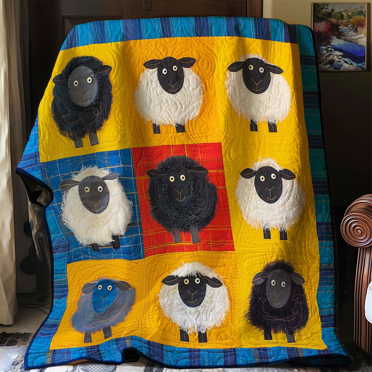 Colorful Sheep WJ1608008CL Quilt