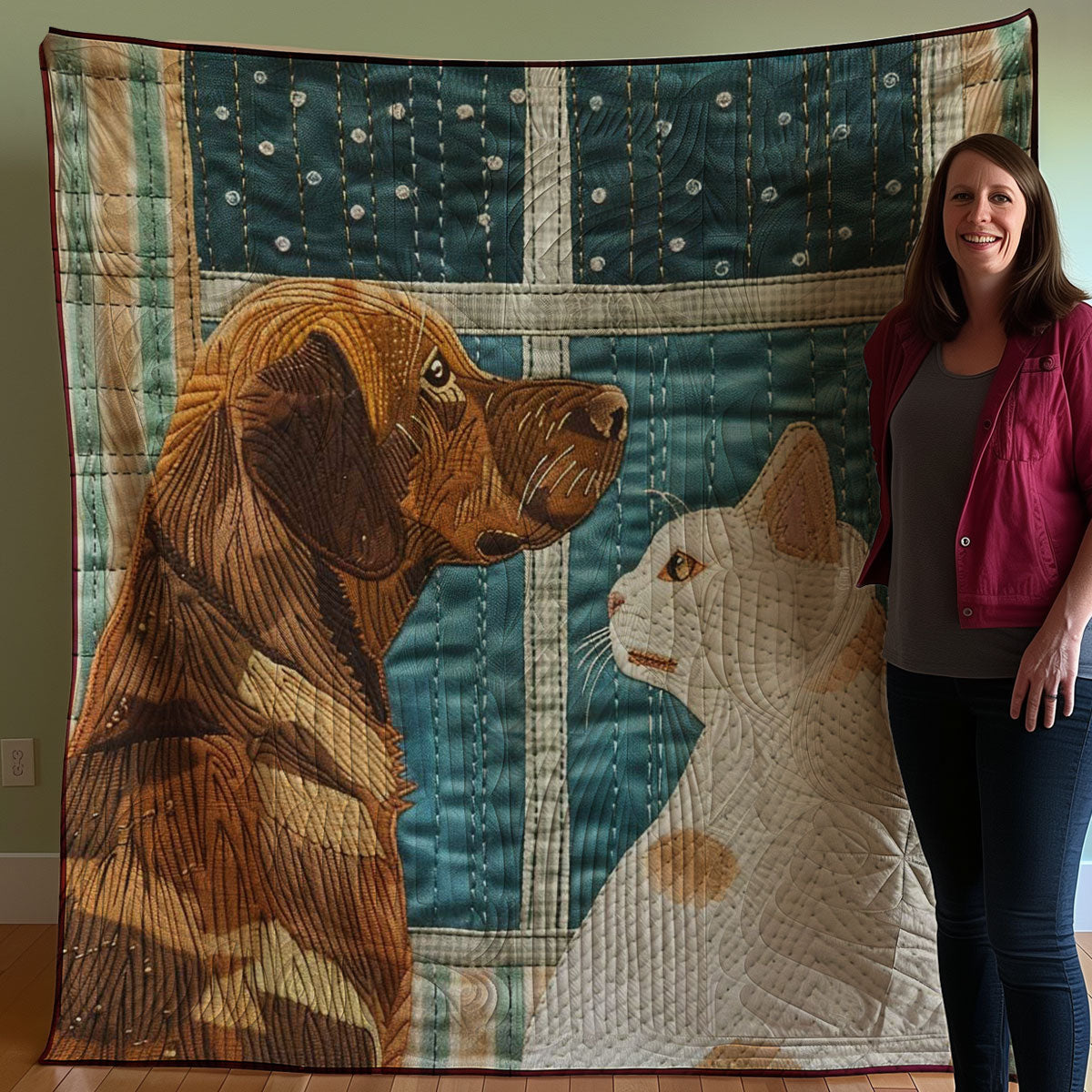 Dog And Cat WJ2907017CL Quilt