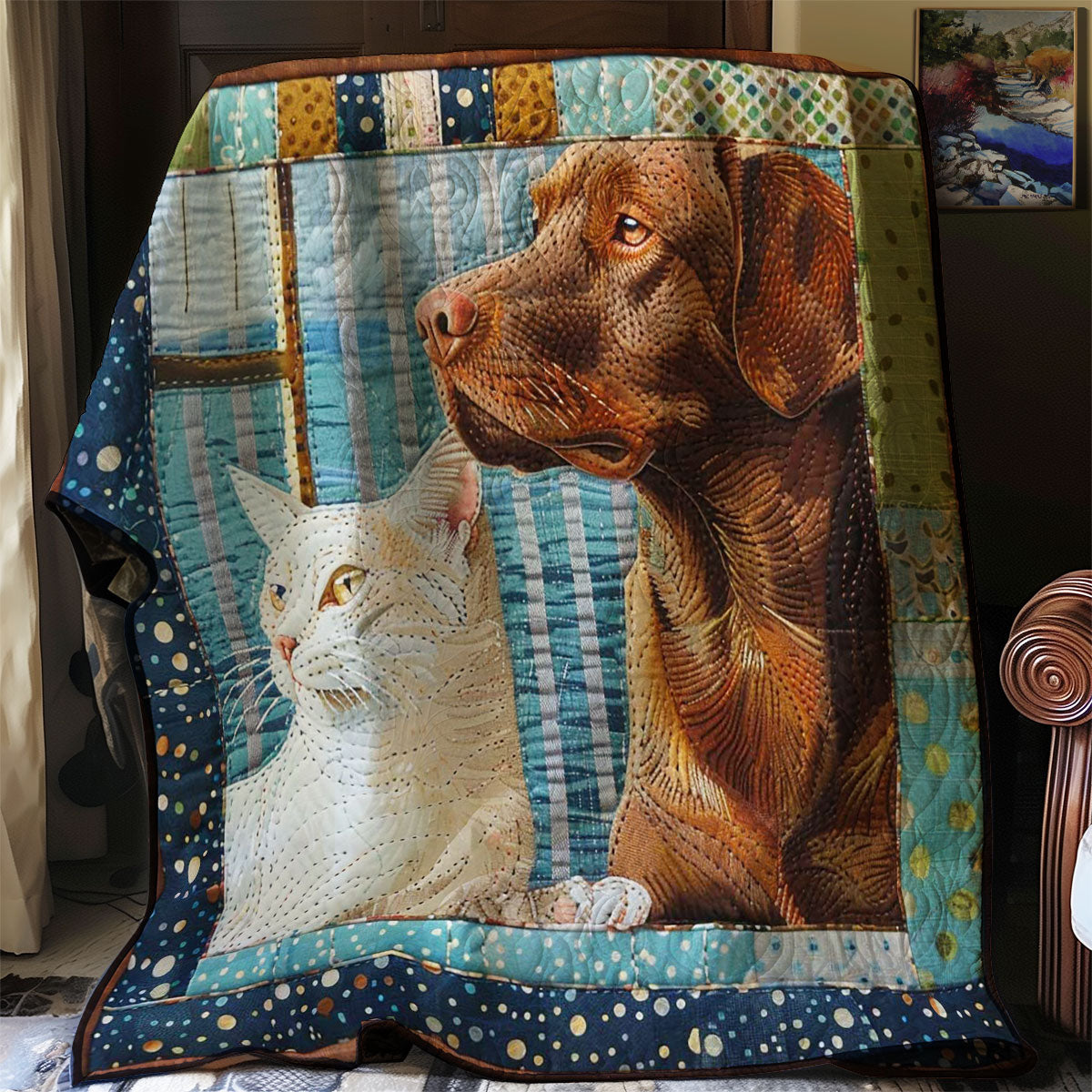 Dog And Cat WJ3007026CL Quilt