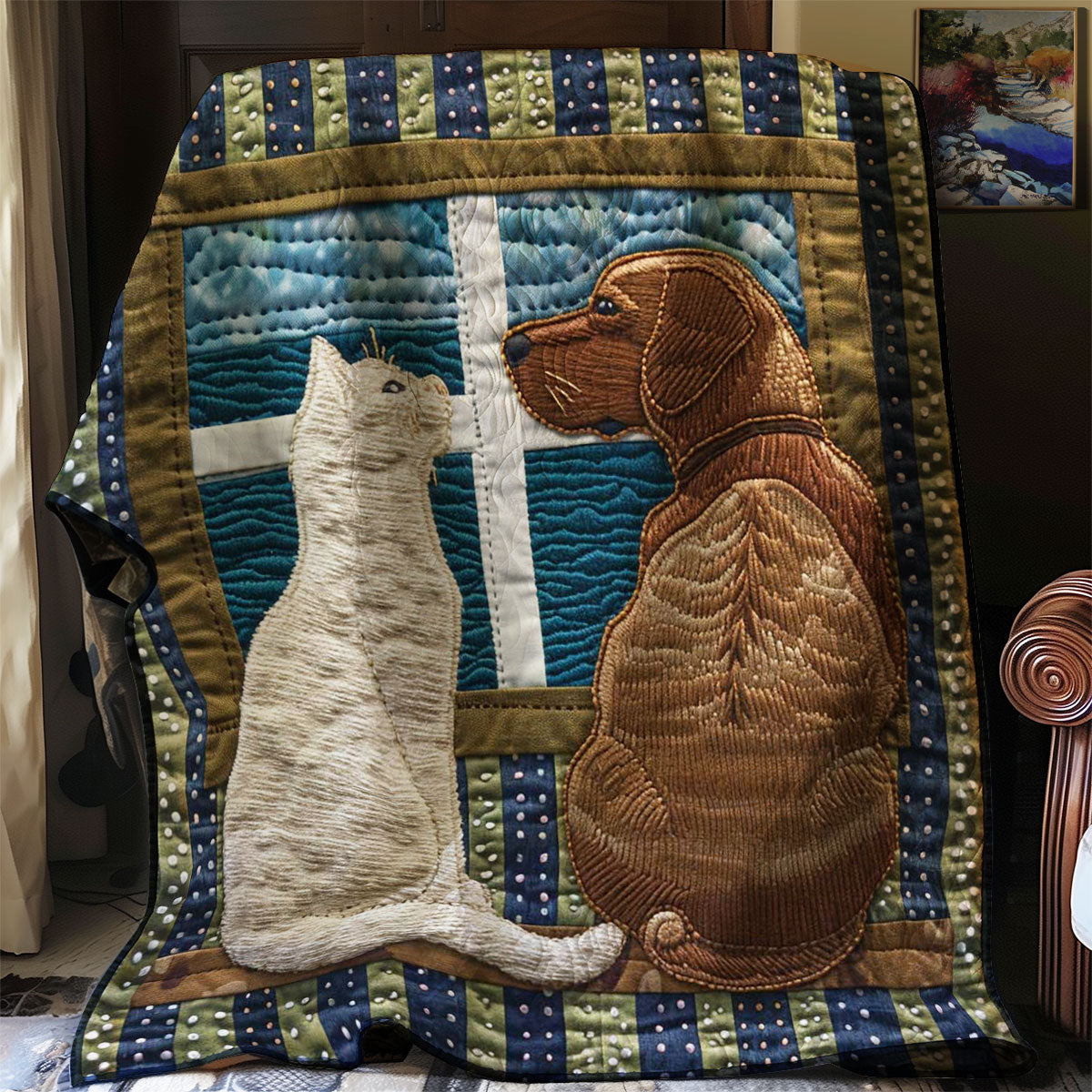 Dog And Cat WJ3007027CL Quilt