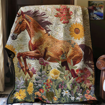 Flower Horse WJ2008017CL Quilt