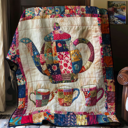 Flower Patchwork Teaset WJ1009014CL Quilt