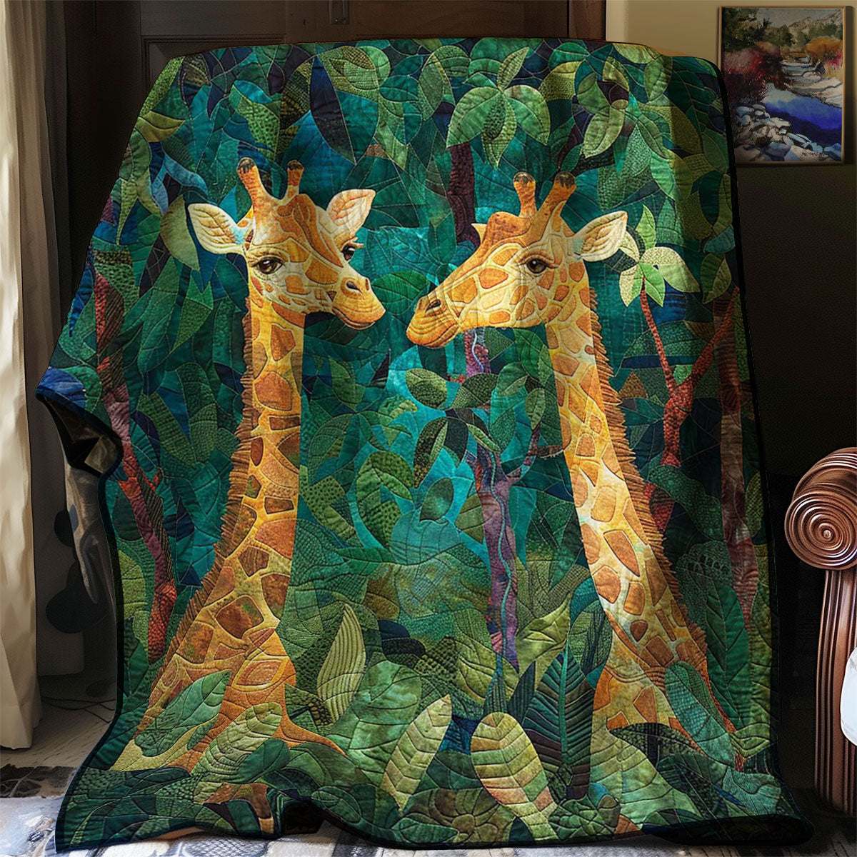 Giraffe Couple WJ1009015CL Quilt