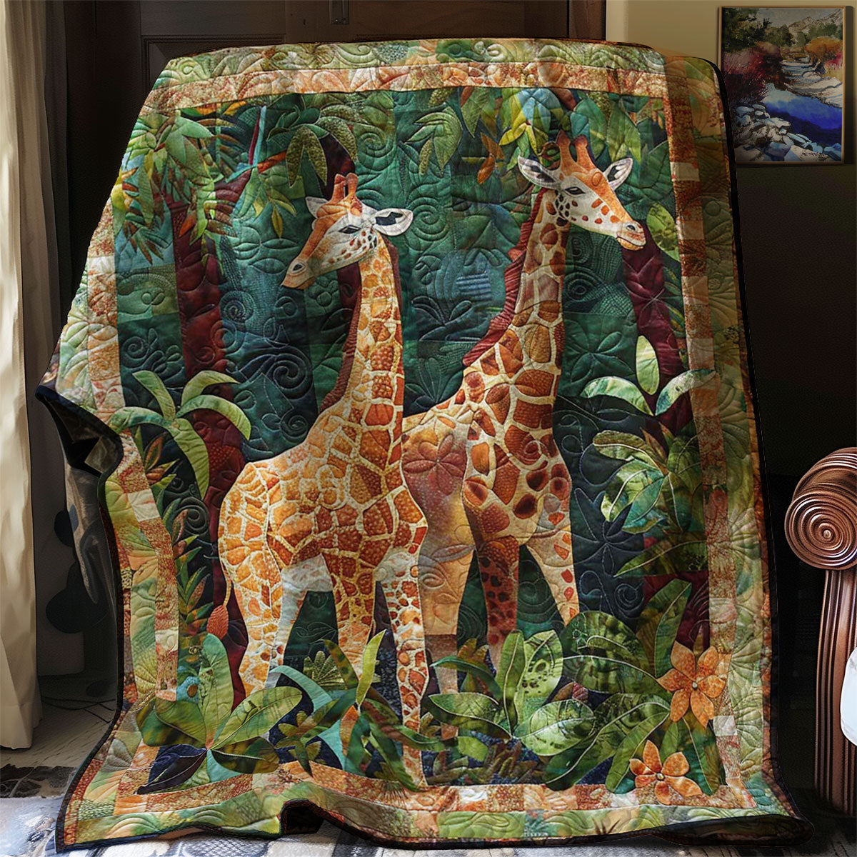 Giraffe Couple WJ1009016CL Quilt