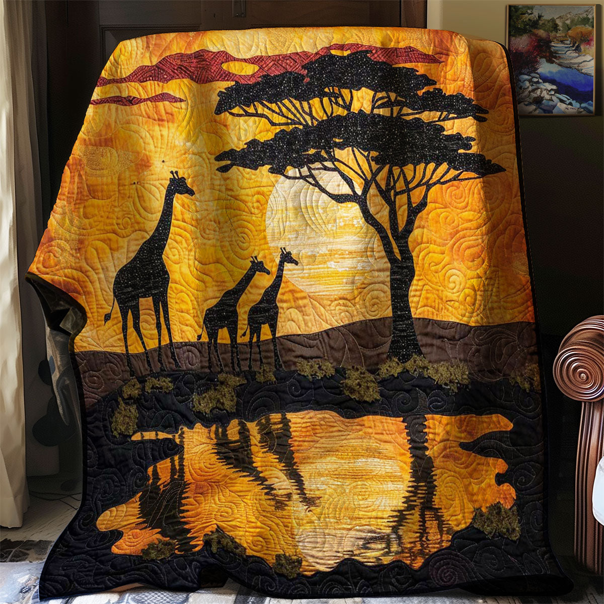 Giraffe Sunset WJ1908013CL Quilt