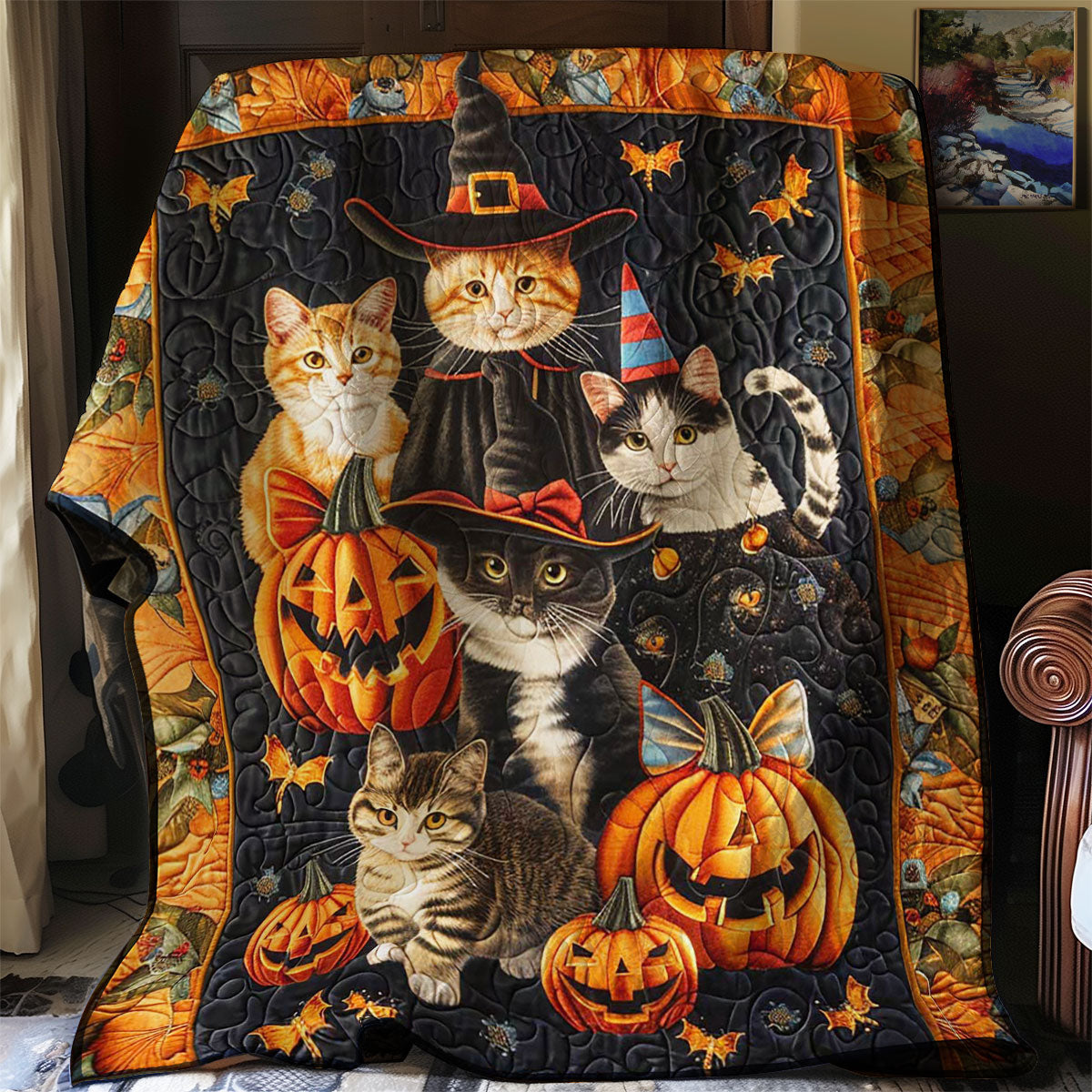 Halloween Cat WJ2608014CL Quilt