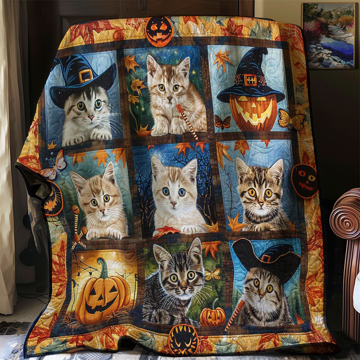 Halloween Cat WJ2608015CL Quilt