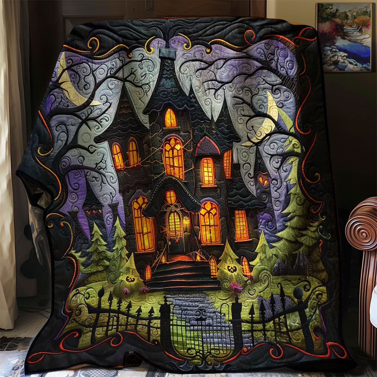 Halloween House WJ0609012CL Quilt
