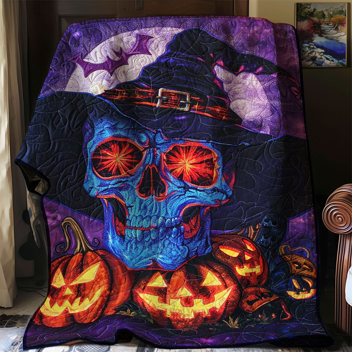 Halloween Is Coming Skull WJ0909017CL Quilt