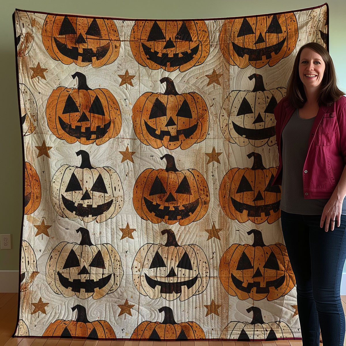 Halloween Pumpkin WJ2307023CL Quilt