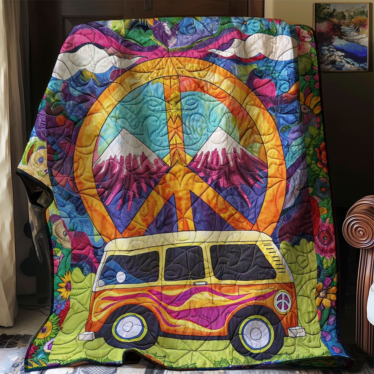 Hippie Hippy Car WJ0308022CL Quilt