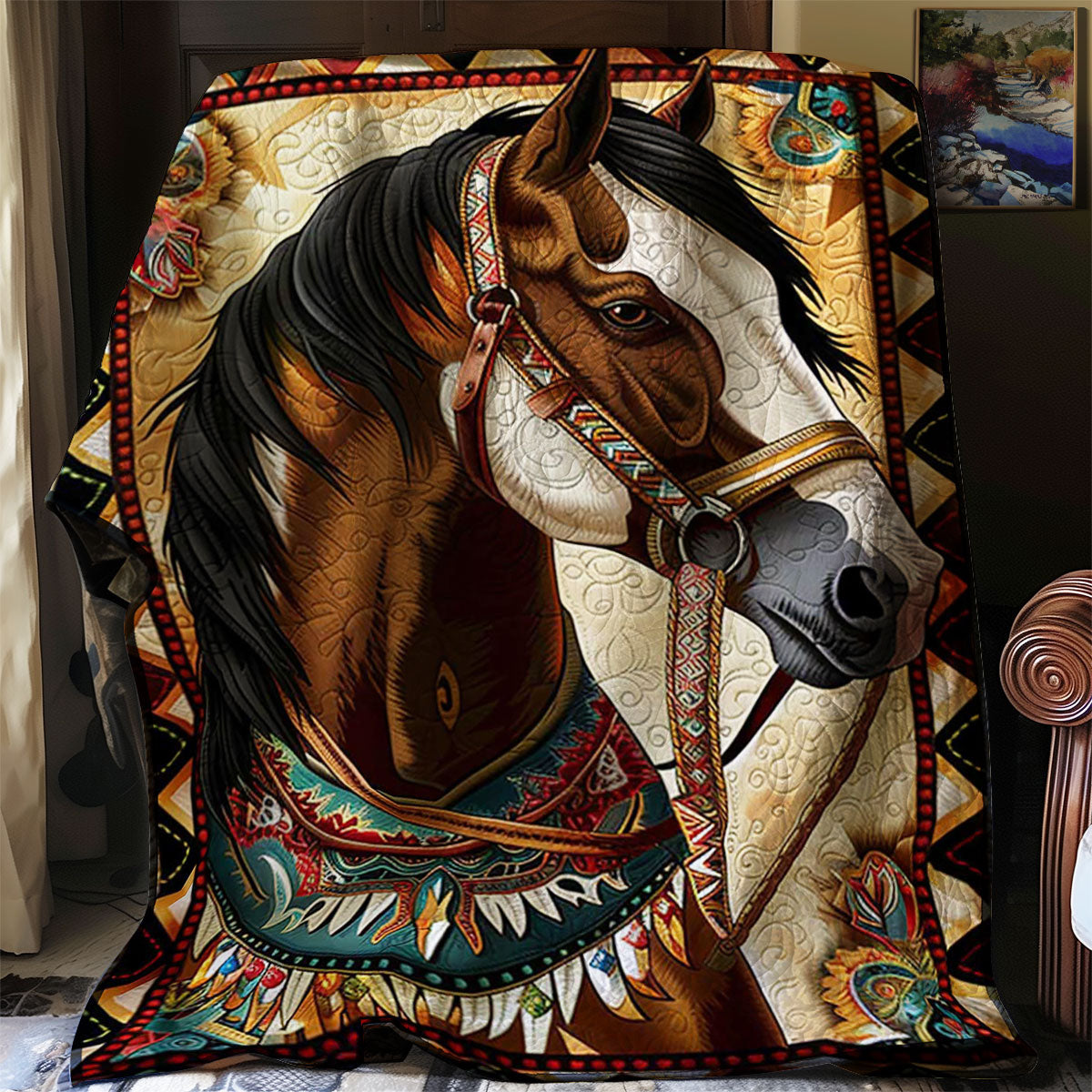 Horse Native American WJ0609016CL Quilt