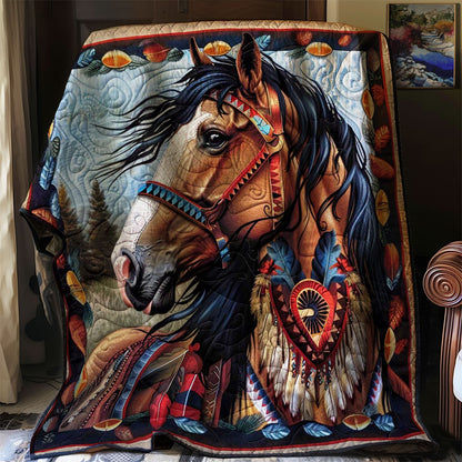 Horse Native American WJ1009017CL Quilt