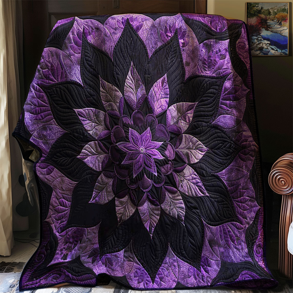 Mystic Purple Bloom WJ3008023CL Quilt