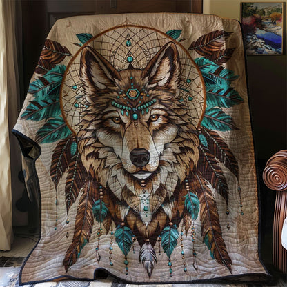 Native American Wolf WJ0908018CL Quilt