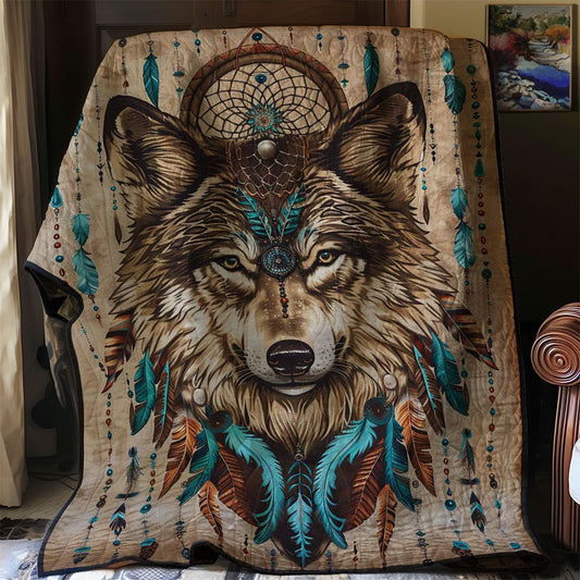 Native American Wolf WJ0908019CL Quilt