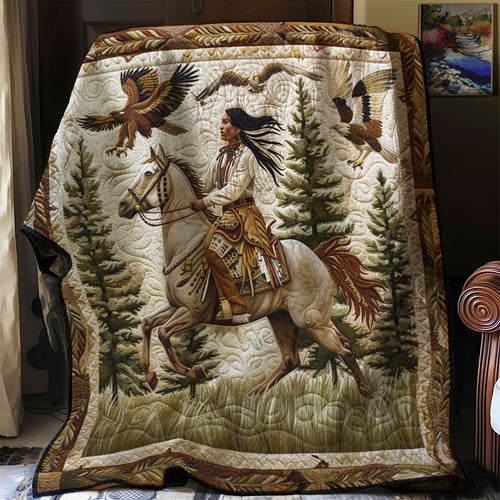 Native American Woman WJ0308028CL Quilt