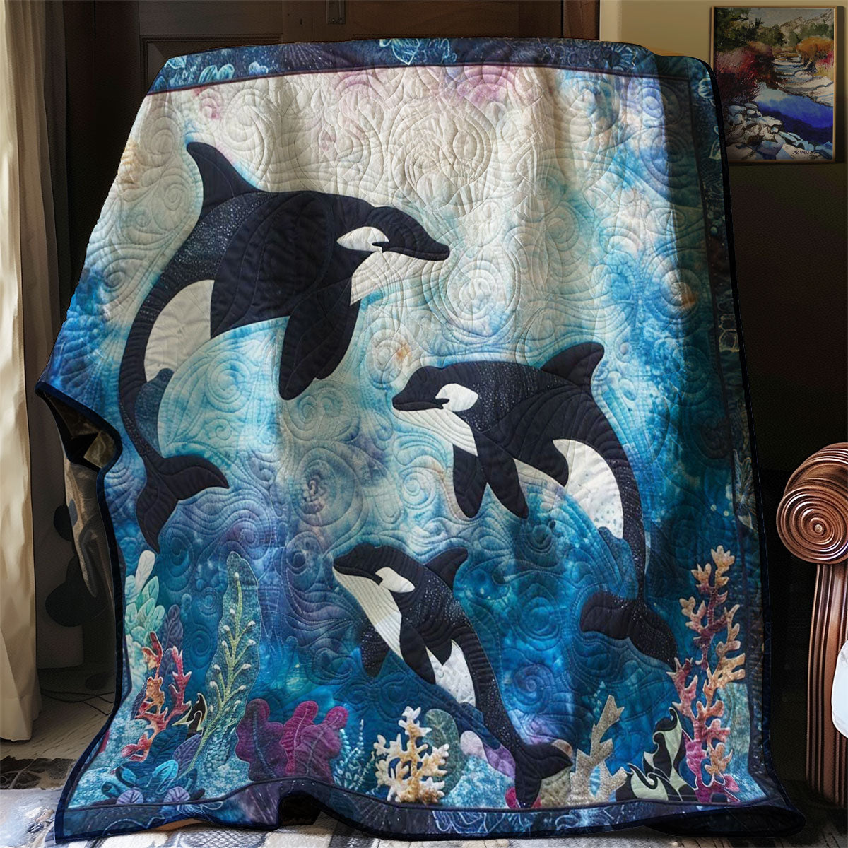 Orca Family WJ0608024CL Quilt