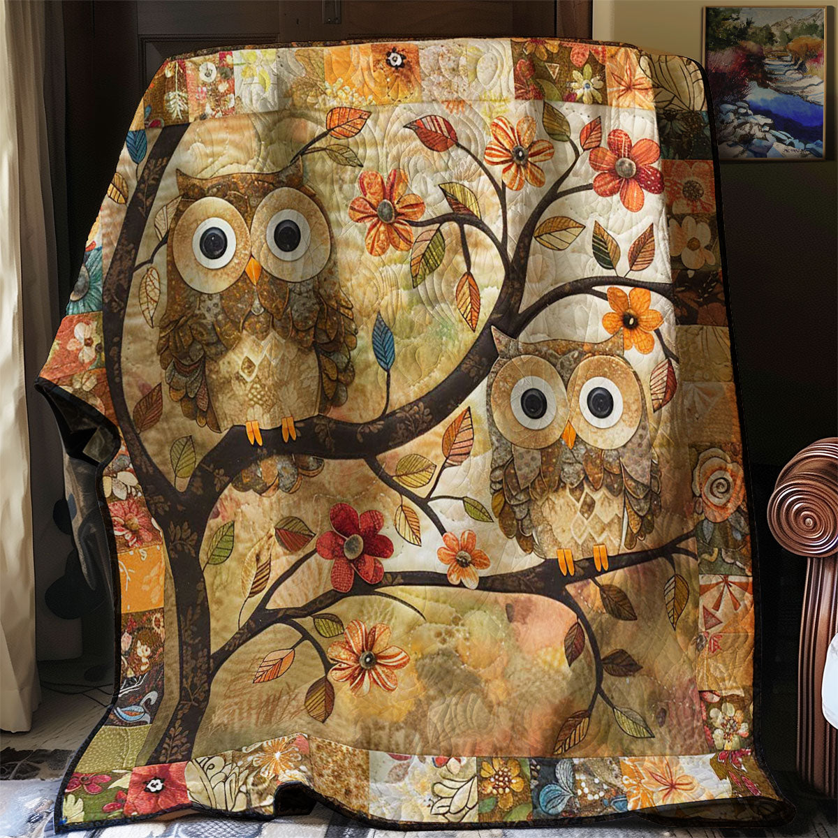 Owl Couple WJ0108010CL Quilt