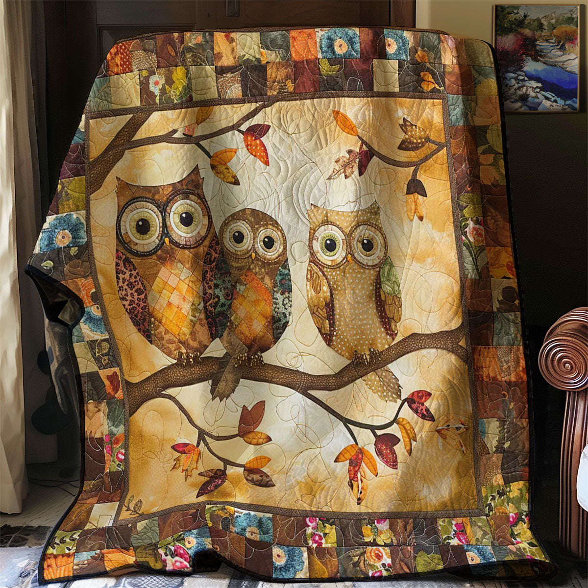 Owl Family WJ0108011CL Quilt