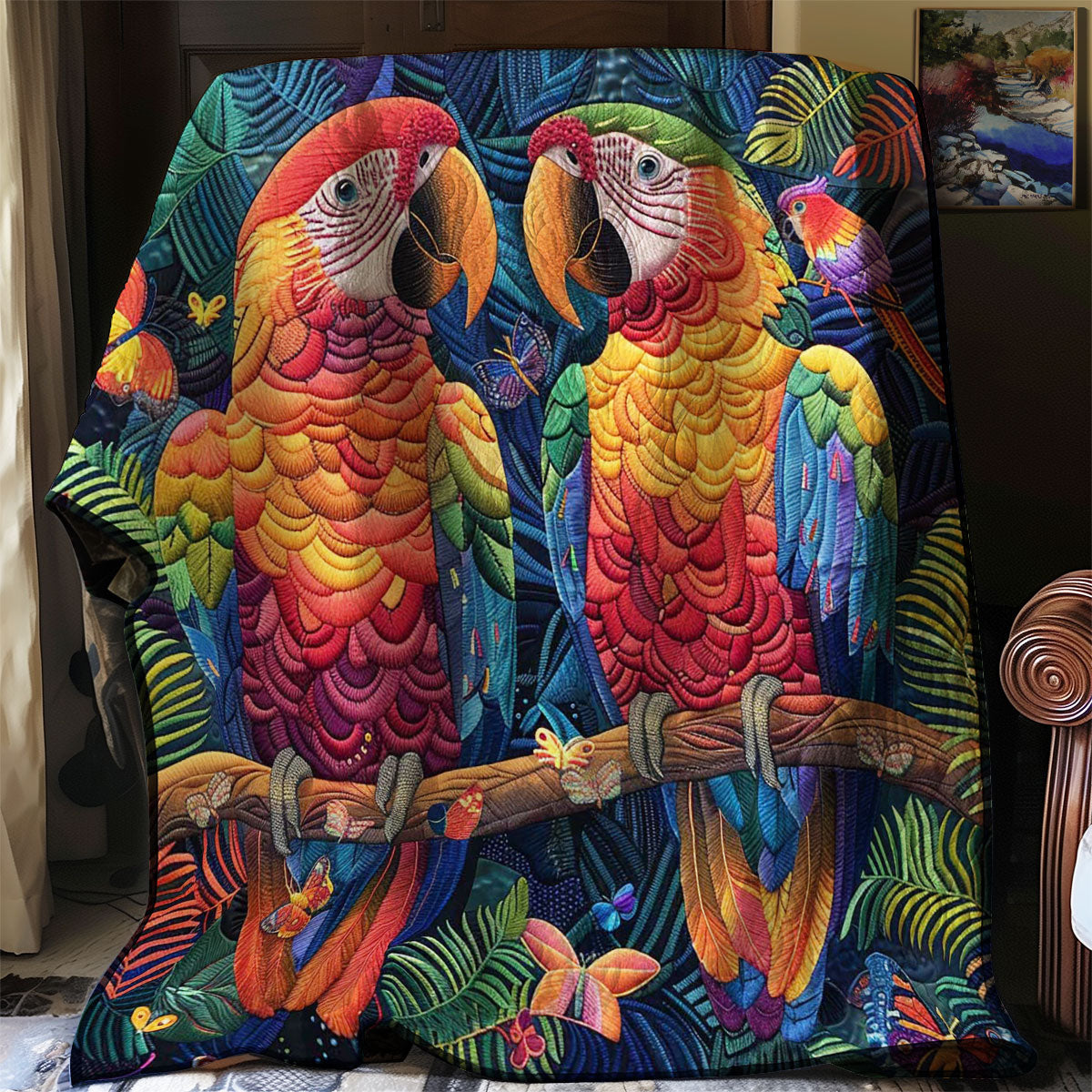 Parrot Couple WJ2708020CL Quilt