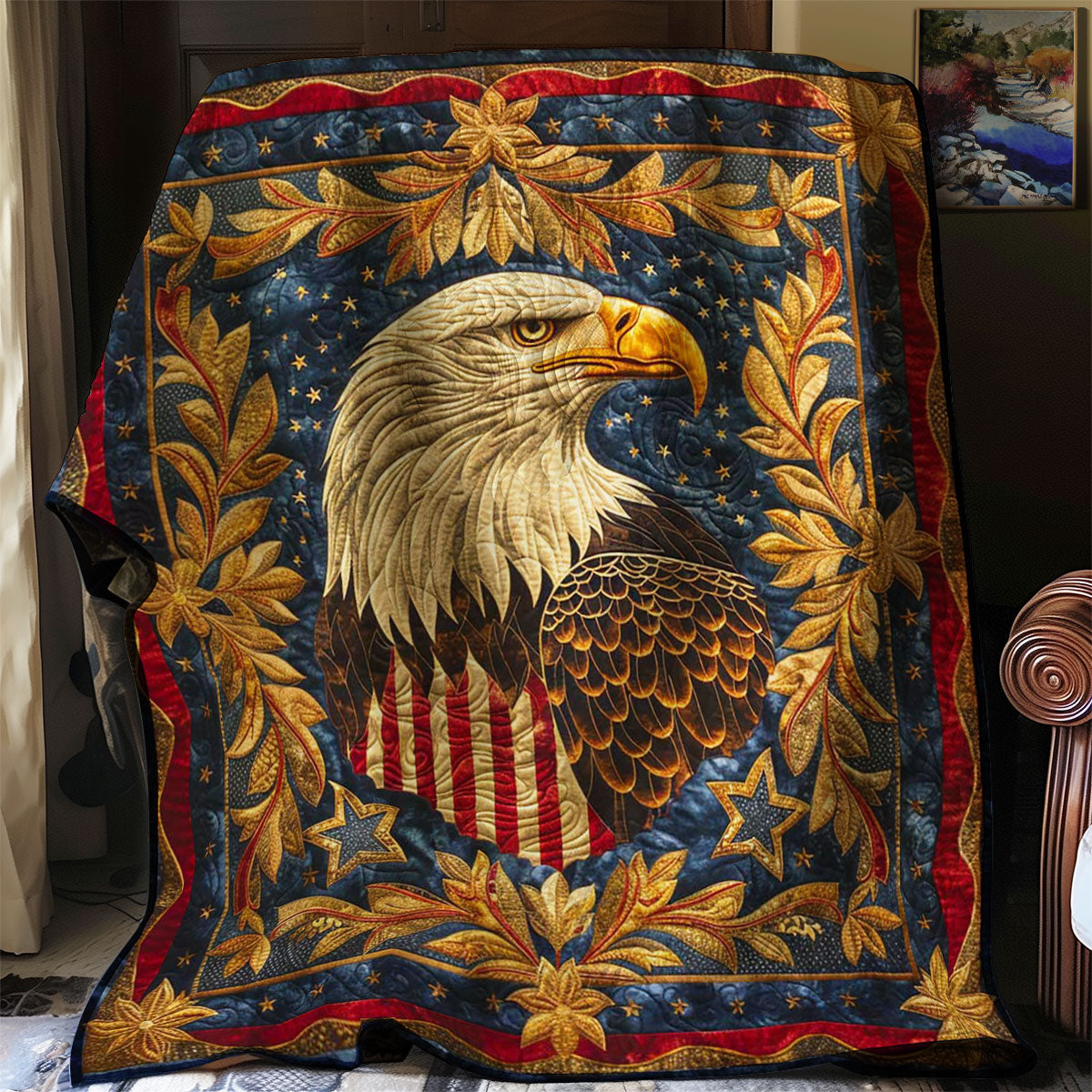 Patriotic Eagle WJ2708021CL Quilt