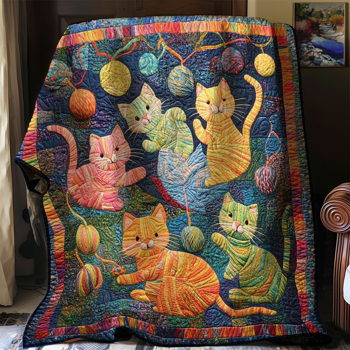 Playful Cats WJ2608022CL Quilt