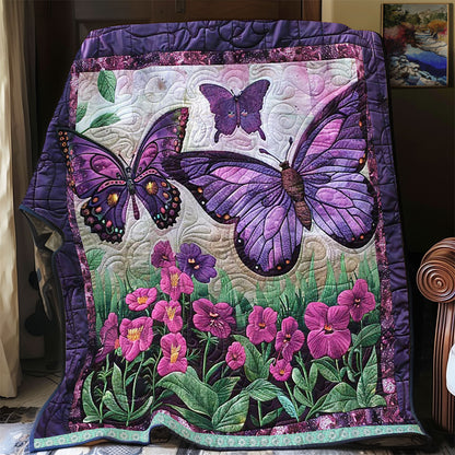 Purple Butterflies WJ1409020CL Quilt