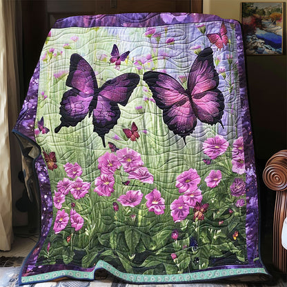 Purple Butterflies WJ1709019CL Quilt