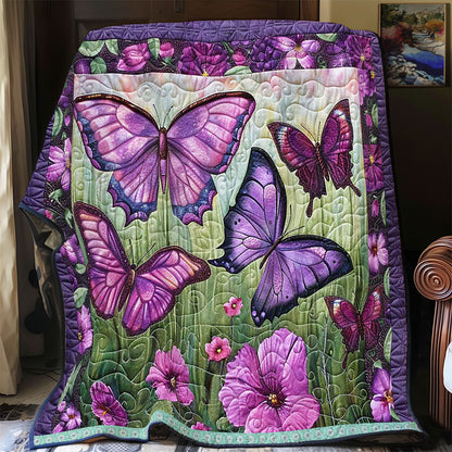 Purple Butterflies WJ1709021CL Quilt