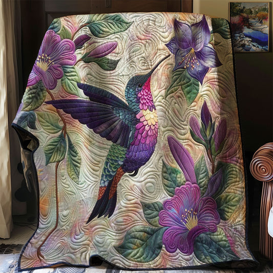 Purple Hummingbird WJ1308015CL Quilt