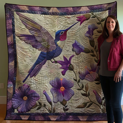 Purple Hummingbird WJ2607025CL Quilt